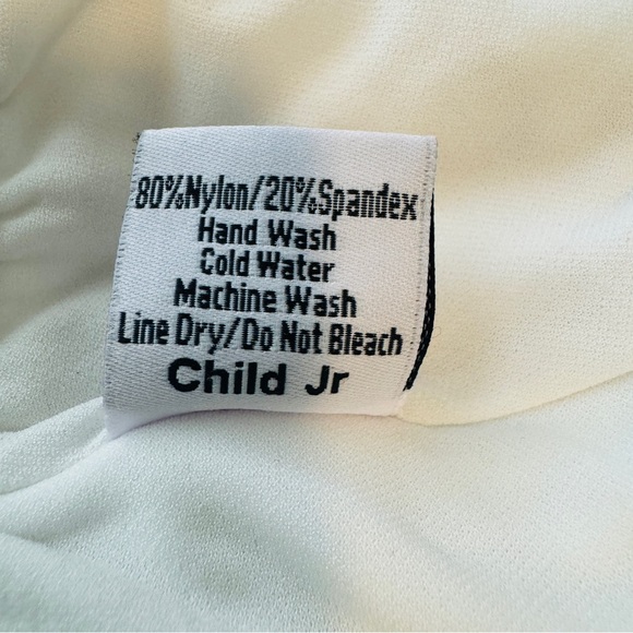 LA Designs Dancewear Jr. Child White Leotard - Picture 8 of 11